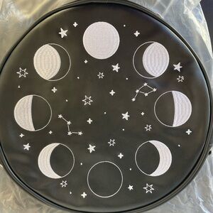 Convertible Moon Phases Embroidered Black Back Pack Bag Purse Whimsigoth Witchy